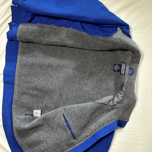 Lands End Vintage Bomber Jacket Men/Women Size Medium Blue Made In Korea - Picture 10 of 10